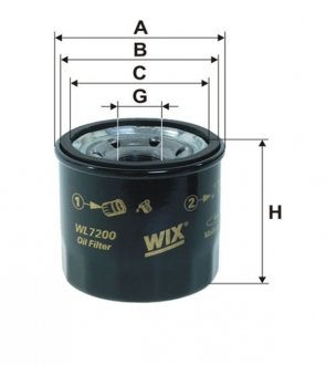 Фільтр оливи WIX FILTERS WL7200 (фото 1)