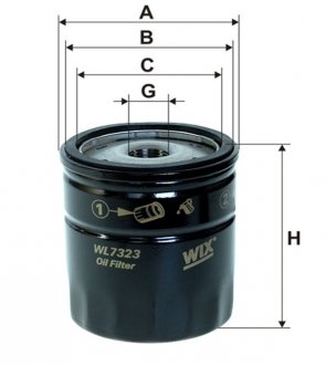 Фільтр масляний WIX FILTERS WL7323