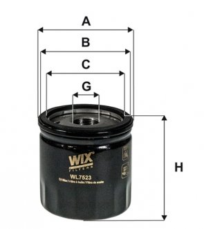 Фильтр масляный WIX FILTERS WL7523