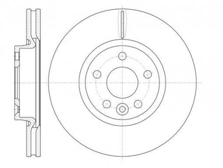 Диск гальмівний перед. (Remsa) Ford Mondeo IV Galaxy S-max 07> / RR Evogue WOKING D6101910