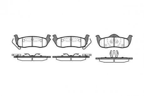 Колодки гальмівні задні дискові Jeep Commander 3.0 05-10,Jeep Commander 3.7 05 WOKING P1006310