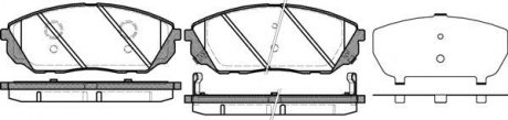 Колодки гальмівні дискові передні Kia Sorento i 2.5 02-,Kia Sorento i 3.3 02- WOKING P11413.12