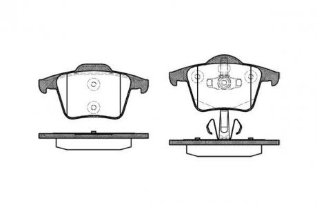 Колодки гальмівний диск. задн. (Remsa) Volvo Xc90 i 2.4 02-14,Volvo Xc90 i 2.5 02-14 WOKING P11443.00 (фото 1)