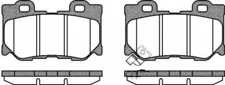 Колодки тормозные дисковые задние Infiniti Fx 3.0 08-,Infiniti Fx 3.5 02-08 WOKING P12653.01