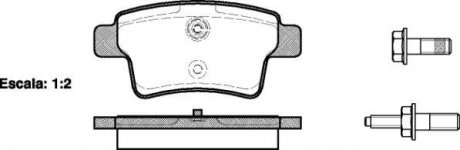 Колодки гальмівні задні дискові Citroen C4 grand picasso i 1.6 06-,Citroen C4 WOKING P1341300