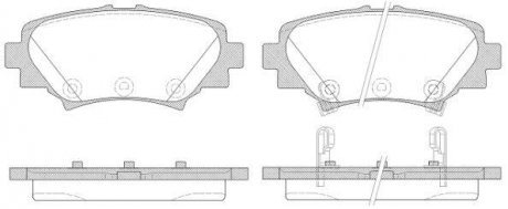 Колодки гальмівні задні дискові Mazda 3 1.5 13-,Mazda 3 2.0 13-,Mazda 3 2.2 13 WOKING P1470302 (фото 1)