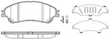 Колодки гальмівні дискові передні Suzuki Sx4 s-cross 1.6 13- (P14893.02) WOKIN WOKING P1489302