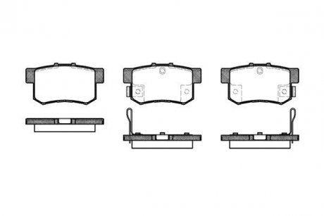 Колодки гальмівні задні дискові Honda Accord vii 2.0 03-12,Honda Accord vii 2. WOKING P225332