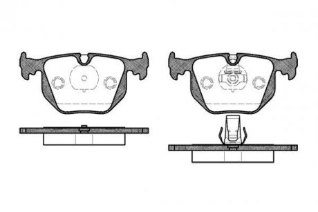 Колодки гальмівний диск. задн. (Remsa) BMW X5e53 X3e83 3e46 7e38 WOKING P2813.20