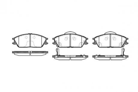 Колодки тормозные диск. перед. (Remsa) Hyundai Getz 1.1 02-10,Hyundai Getz 1.3 02-10 WOKING P3243.22