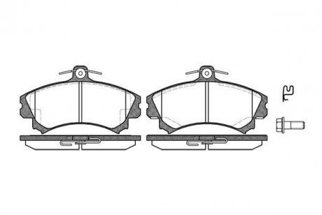 Колодки гальмівні дискові передні Mitsubishi Colt vi 1.1 02-12,Mitsubishi Colt vi 1.3 02-12 WOKING P4903.02