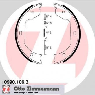 Ручники BMW E60, E65, X3, X5, VW Touareg, Transporter із пружинками ZIMMERMANN 109901063