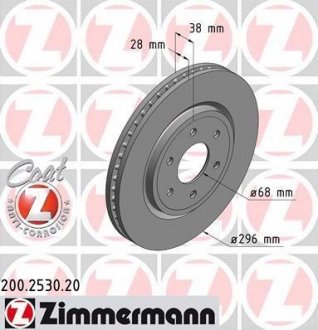 Диск гальмівний ZIMMERMANN 200.2530.20