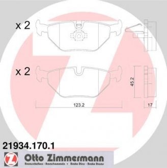 Задні BMW E46 1,6-2,8 (TEVES) ZIMMERMANN 219341701