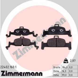 Гальмівні колодки ZIMMERMANN 224021601