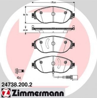 Колодки тормозные ZIMMERMANN 247382002