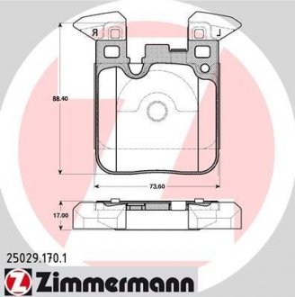 Гальмівні колодки ZIMMERMANN 25029.170.1