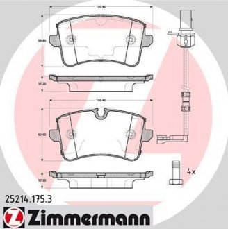 Колодки гальмівні дискові ZIMMERMANN 25214.175.3