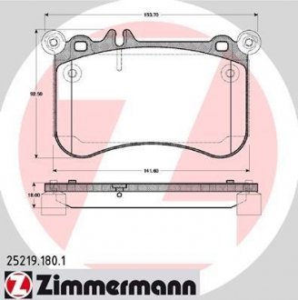 Колодки гальмівні дискові ZIMMERMANN 252191801