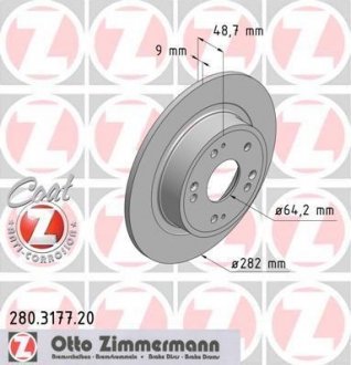 Диск гальмівний ZIMMERMANN 280.3177.20