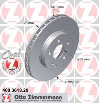 Диск гальмівний ZIMMERMANN 400.3618.20