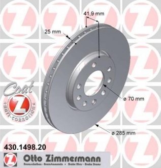 Передн. вентил. Vectra C 1.8i-2.2i (285x25) Coat Z ZIMMERMANN 430149820