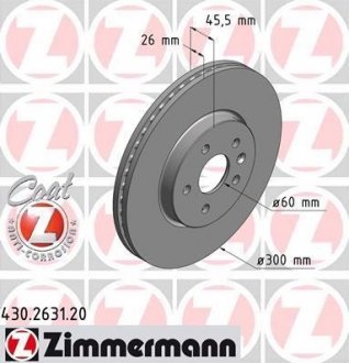 Диск тормозной ZIMMERMANN 430.2631.20