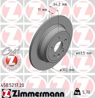 Диск гальмівний ZIMMERMANN 450.5217.20