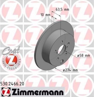 Диск гальмівний ZIMMERMANN 530.2466.20