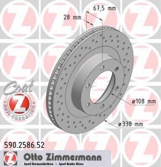 Диск тормозной Sport ZIMMERMANN 590.2586.52