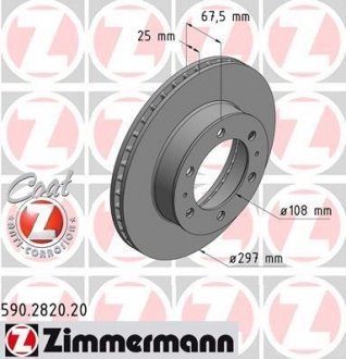 Передние Toyota Hilux VII -2015 297x25 ZIMMERMANN 590282020